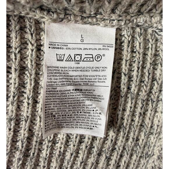 Banana Republic Hooded Wool Blend Thick Long Sleeve Cardigan with Pockets Large - Picture 5 of 6